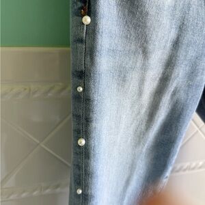 ZARA Pearl stripe distressed jeans